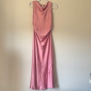 Joie Pink Cowl-Neck Maxi Dress